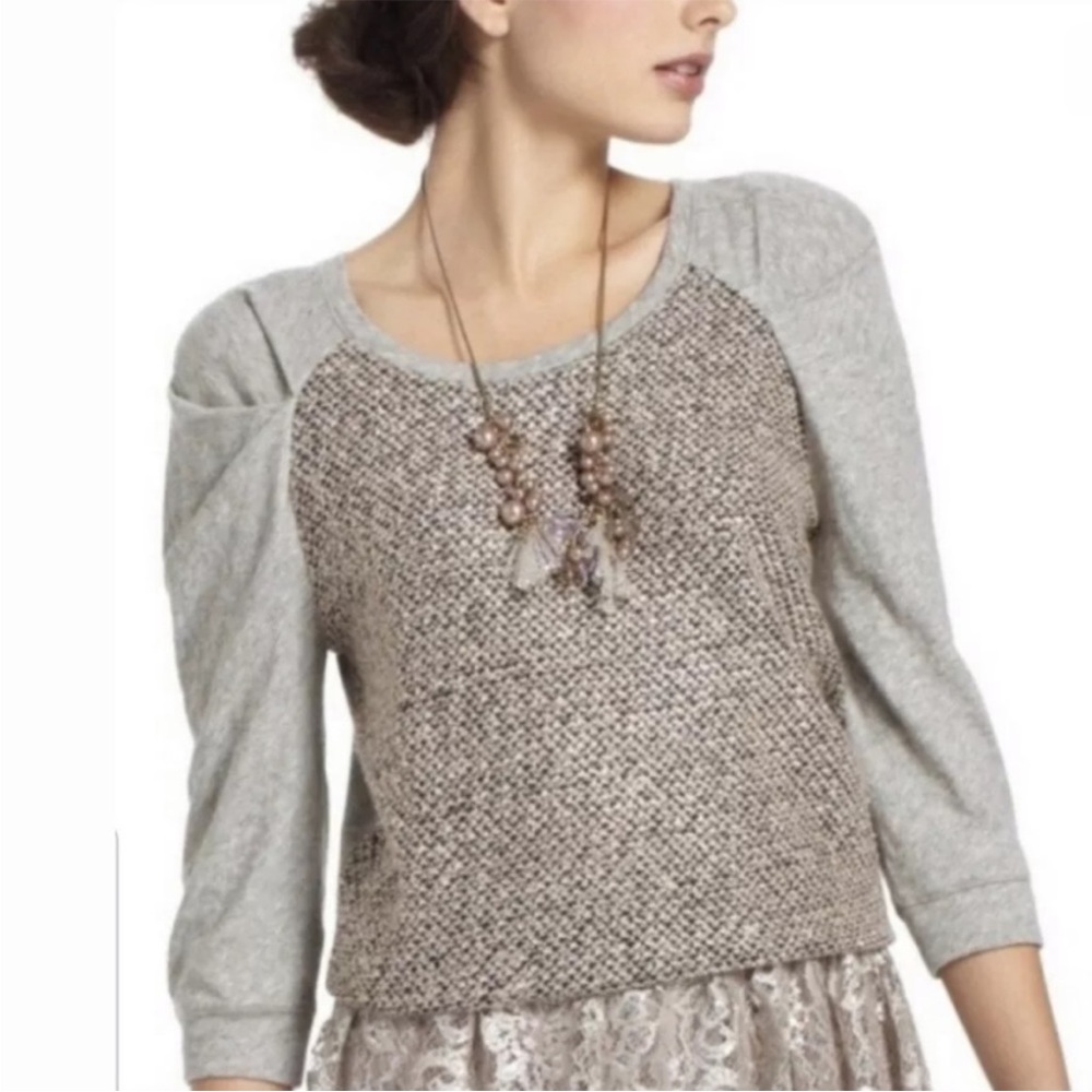 Meadow Rue XS gray light weight sweat shirt